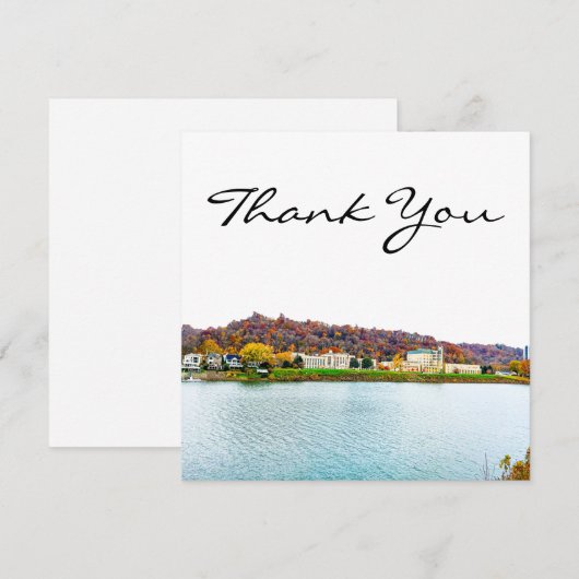 Charleston West Virginia Silhouette Bedankkaart (Voorkant / Achterkant)