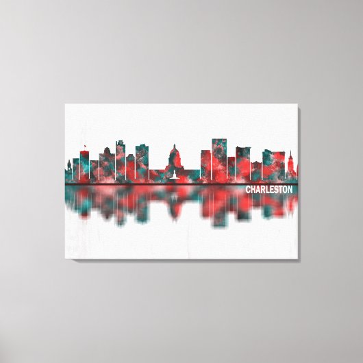 Charleston West Virginia Skyline Canvas Afdruk (Voorkant)