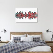 Charleston West Virginia Skyline Canvas Afdruk (Insitu (Slaapkamer))