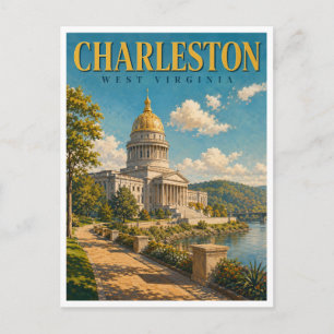 Charleston West Virginia State Capitol GeoSaga Briefkaart