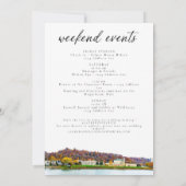 Charleston West Virginia Wedding Welcome Itinerary Kaart (Achterkant)