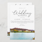 Charleston West Virginia Wedding Welcome Itinerary Kaart (Voorkant / Achterkant)