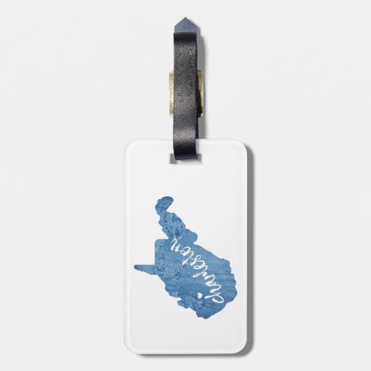 Charleston West Virginia Wood Grain Bagagelabel (Achterkant verticaal)