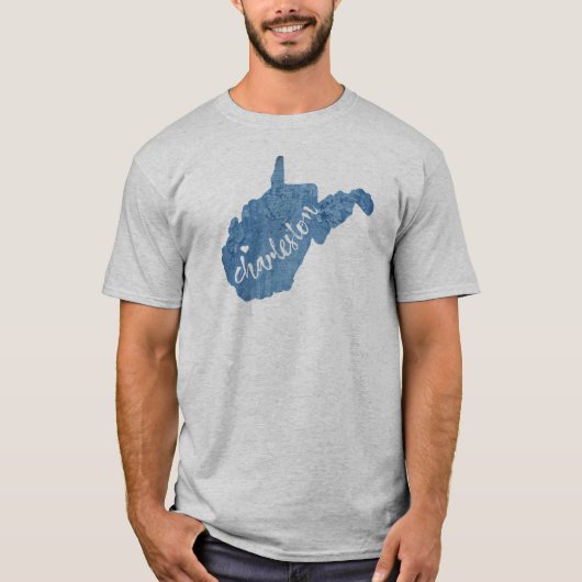 Charleston West Virginia Wood Grain T-shirt (Voorkant)