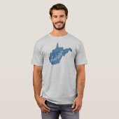 Charleston West Virginia Wood Grain T-shirt (Voorkant volledig)