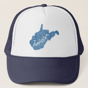 Charleston West Virginia Wood Grain Trucker Pet