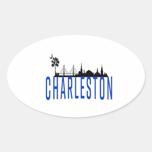 CHARLESTON WONDERFUL OVALE STICKER (Voorkant)