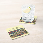 Charleston WV Map Coördinaten  stijl Kartonnen Onderzetters (Insitu)