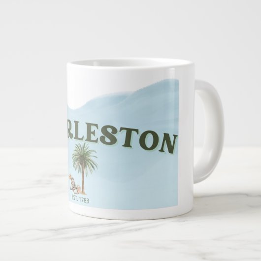 Charleston, Zuid-Carolina Coffee-Mok Grote Koffiekop (Voorkant rechts)