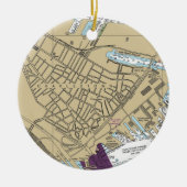 Charlestown Boston MA Chart Keramisch Ornament (Voorkant)
