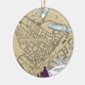 Charlestown Boston MA Chart Keramisch Ornament (Links)