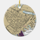 Charlestown Boston MA Chart Keramisch Ornament (Achterkant)