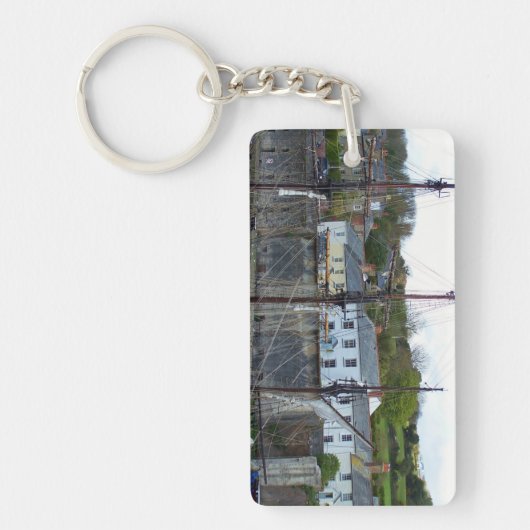 Charlestown Harbour Cornwall England Sleutelhanger (Voorkant)