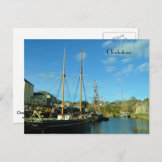 Charlestown Harbour Cornwall UK Poldark Location Briefkaart (Voorkant / Achterkant)