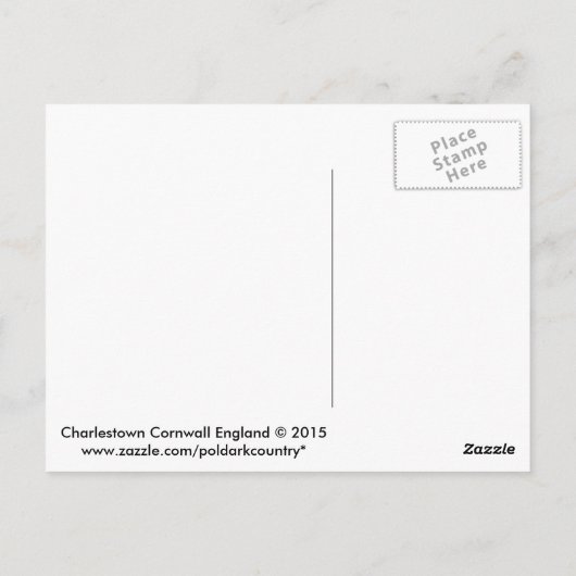 Charlestown Harbour Cornwall UK Poldark Location Briefkaart (Achterkant)