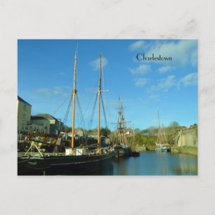 Charlestown Harbour Cornwall UK Poldark Location Briefkaart