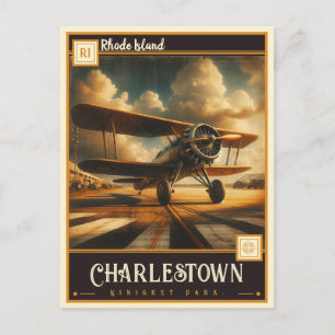 Charlestown, Rhode Island Antiek Briefkaart