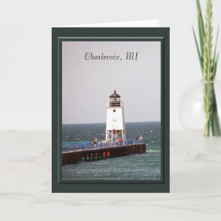 Charlevoix Lighthouse Wenskaart Kaart