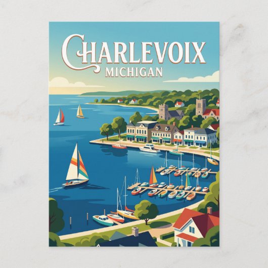 Charlevoix, Michigan Briefkaart (Voorkant)