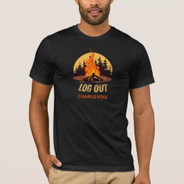 Charlevoix Michigan Kampvuur T-shirt