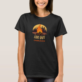 Charlevoix Michigan Kampvuur T-shirt
