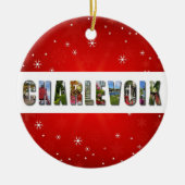 Charlevoix Michigan Reisfoto's Kerstmis Keramisch Ornament (Voorkant)