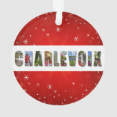 Charlevoix Michigan Reisfoto's Kerstmis Ornament (achterkant)