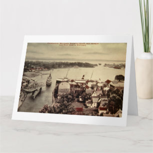 Charlevoix, Michigan, Showing River en Harbour Kaart