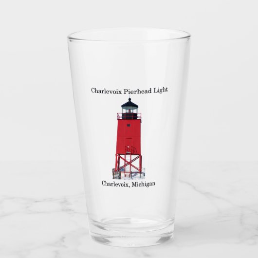 Charlevoix Pierhead Licht glas (Voorkant)
