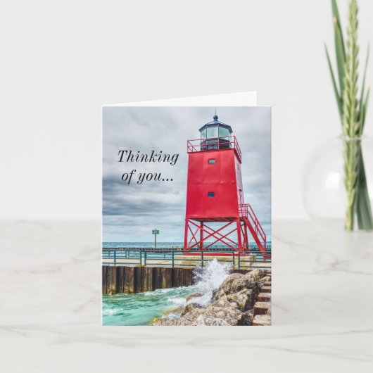 Charlevoix South Lighthouse denking van u Kaart (Voorkant)