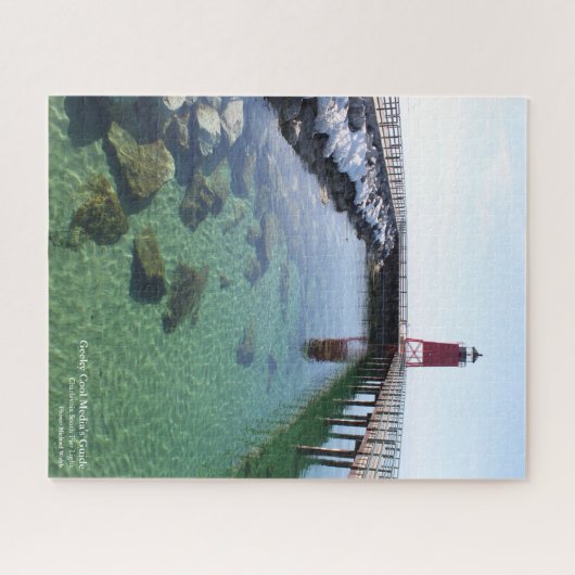 Charlevoix South Pier Light Jigzaag Puzzle Legpuzzel (Horizontaal)