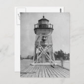 Charlevoix South Pier Light Station Briefkaart (Voorkant / Achterkant)