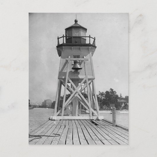 Charlevoix South Pier Light Station Briefkaart (Voorkant)
