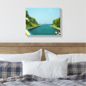 Charlevoix South Pier Light Station, Charlevoix, M Canvas Afdruk (Insitu (Slaapkamer))