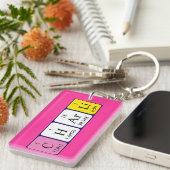 Charli periodieke lijstnaam - het sleutelwoord sleutelhanger (Voorkant Rechts)