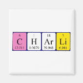 Charli periodieke tabelnaam magneet (Voorkant)