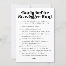 CHARLI retro bachelorette game scavenger Kaart