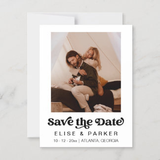 CHARLI Retro Photo Simple Save the Date Magnet Magnetische Uitnodiging