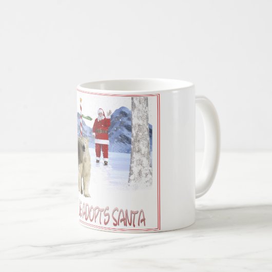 Charlie adopteert Santa Hoesje kunst Koffiemok (Voorkant rechts)