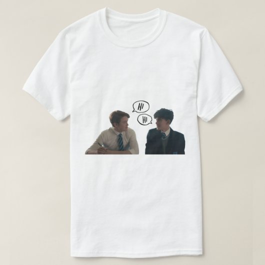 Charlie and Nick _quot_hi_quot_ Heartstopper T-shirt (Design voorkant)