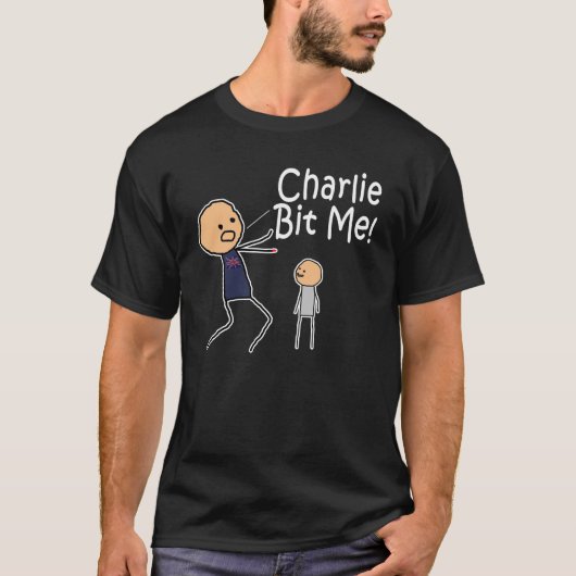 Charlie Bit Me Dark T-Shirt (Voorkant)