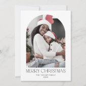 CHARLIE Black Arch Xmas Photo Fun Vrolijk Kerstfee Feestdagenkaart (Voorkant)