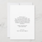 CHARLIE Black Arch Xmas Photo Fun Vrolijk Kerstfee Feestdagenkaart (Achterkant)