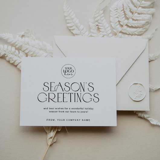 CHARLIE Black Easy Company Logo Zakelijk Kerstmis Feestdagenkaart