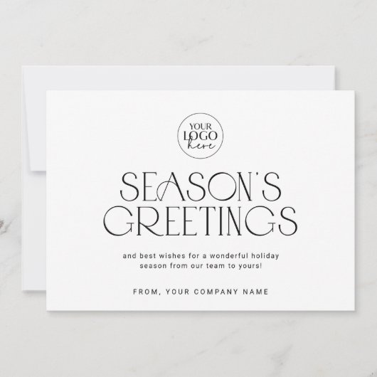 CHARLIE Black Easy Company Logo Zakelijk Kerstmis Feestdagenkaart (Voorkant)