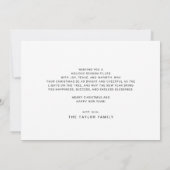 CHARLIE Black Modern Merry Bright Family Kerstmis Feestdagenkaart (Achterkant)