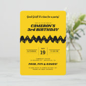 Charlie Brown Birthday Uitnodiging (Staand voorkant)