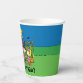 Charlie Brown en Bende Halloween Verjaardagsfeestj Papieren Bekers (Achterkant)