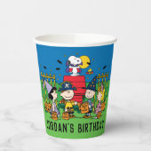 Charlie Brown en Bende Halloween Verjaardagsfeestj Papieren Bekers (Links)