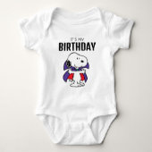 Charlie Brown en Bende Halloween Verjaardagsfeestj Romper (Voorkant)